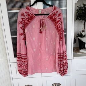 Seen Worn Kept Pink and Red blouse
